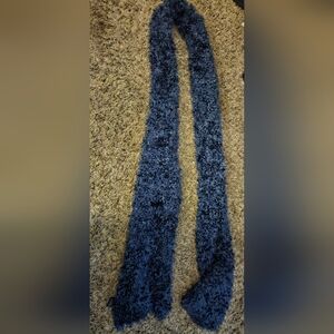 Blue Fuzzy Scarf
